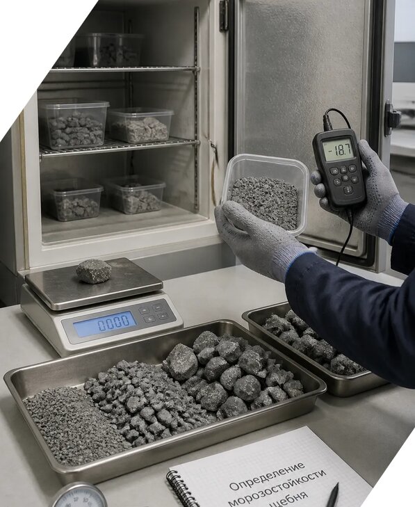 Определение морозостойкости щебня в Обнинске от 3553 р. | ЭкспертизаРоссия