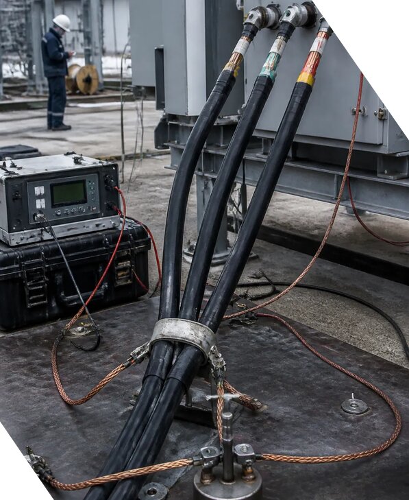 Испытание высоковольтного кабеля в Обнинске с выездом